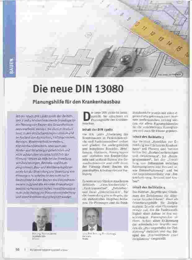 Vorschauseite 1: Die neue DIN 13080