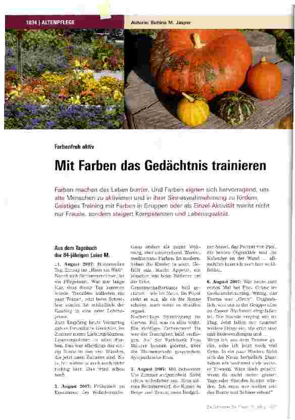 Vorschauseite 1: Mit Farben das Gedächtnis trainieren