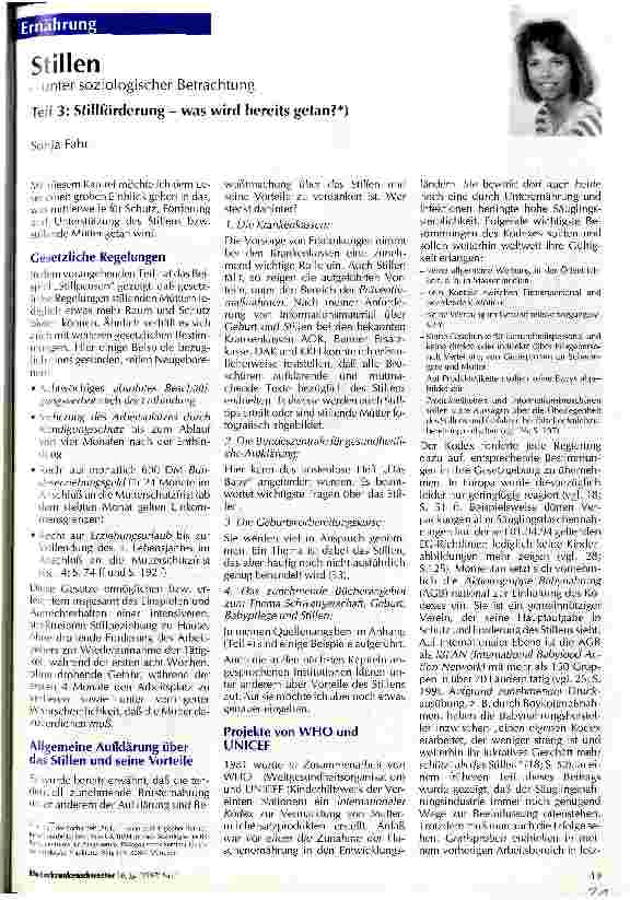 Vorschauseite 1: Stillen - unter soziologischer Betrachtung