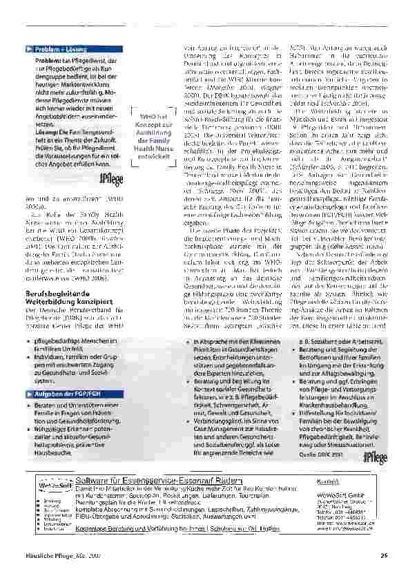 Vorschauseite 2: Familien im Bereich Gesundheit unterstützen