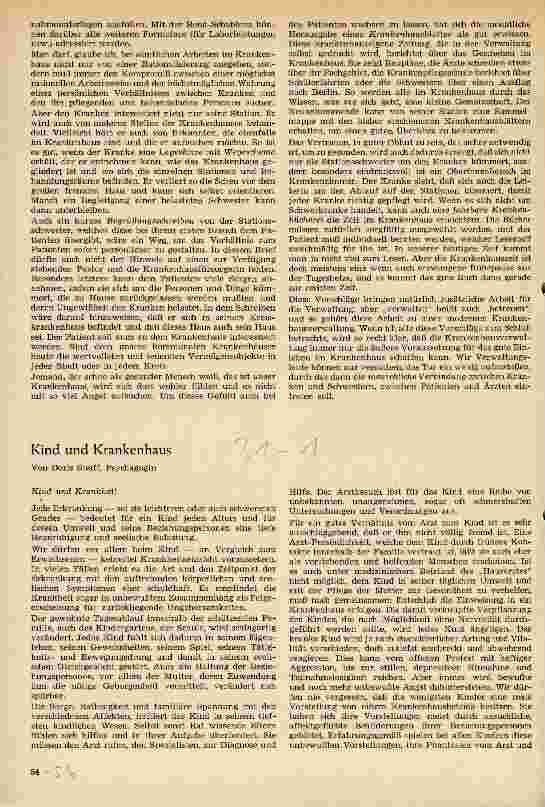 Vorschauseite 1: Kind und Krankenhaus