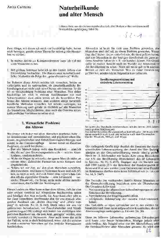 Vorschauseite 1: Naturheilkunde und alter Mensch