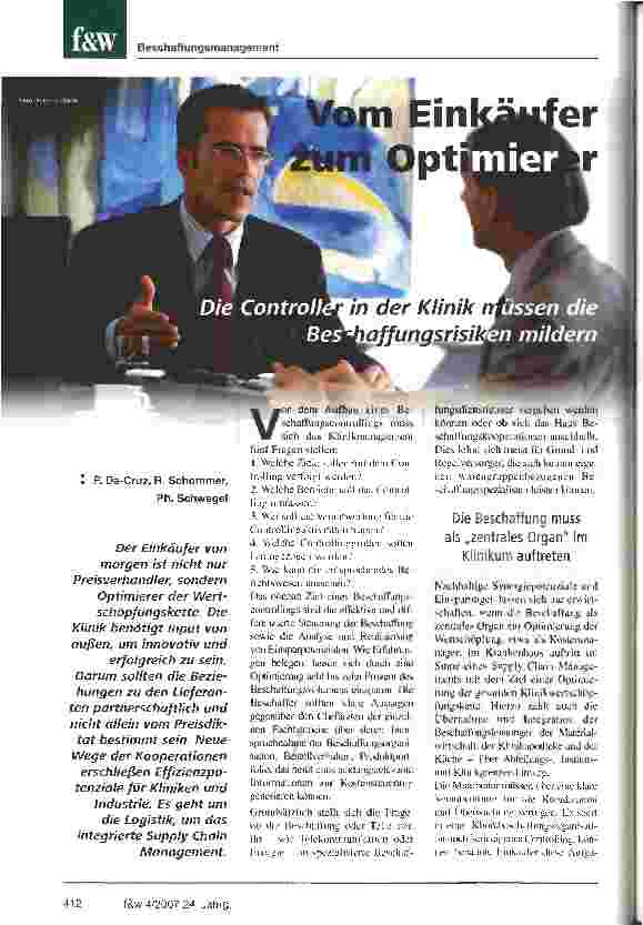 Vorschauseite 1: Vom Einkäufer zum Optimierer