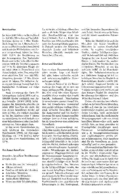 Vorschauseite 2: Armut und Gesundheit