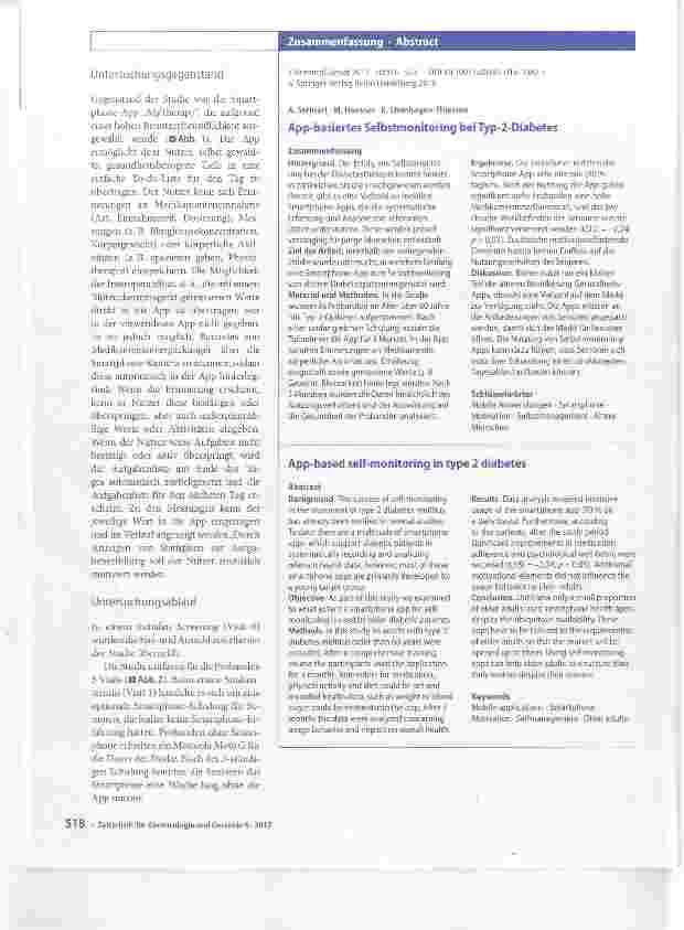 Vorschauseite 3: App-basiertes Selbstmonitoring bei Typ-2-Diabetes