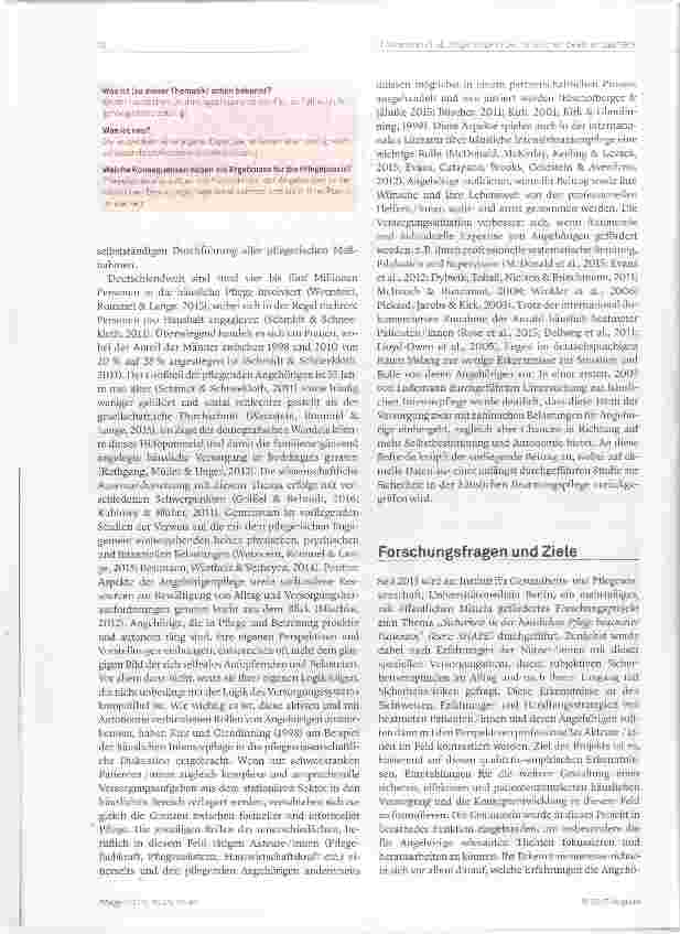Vorschauseite 2: Die Perspektive Angehöriger in der häuslichen Beatmungspflege