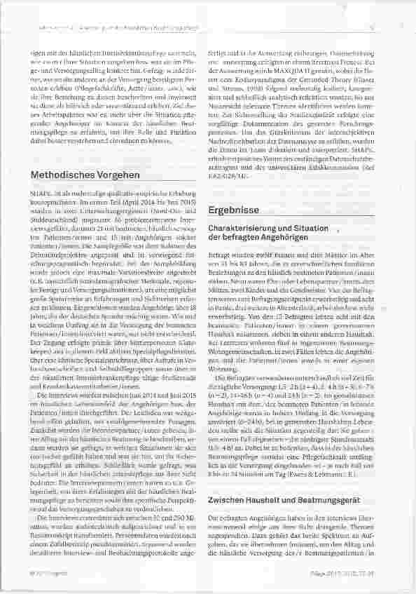 Vorschauseite 3: Die Perspektive Angehöriger in der häuslichen Beatmungspflege