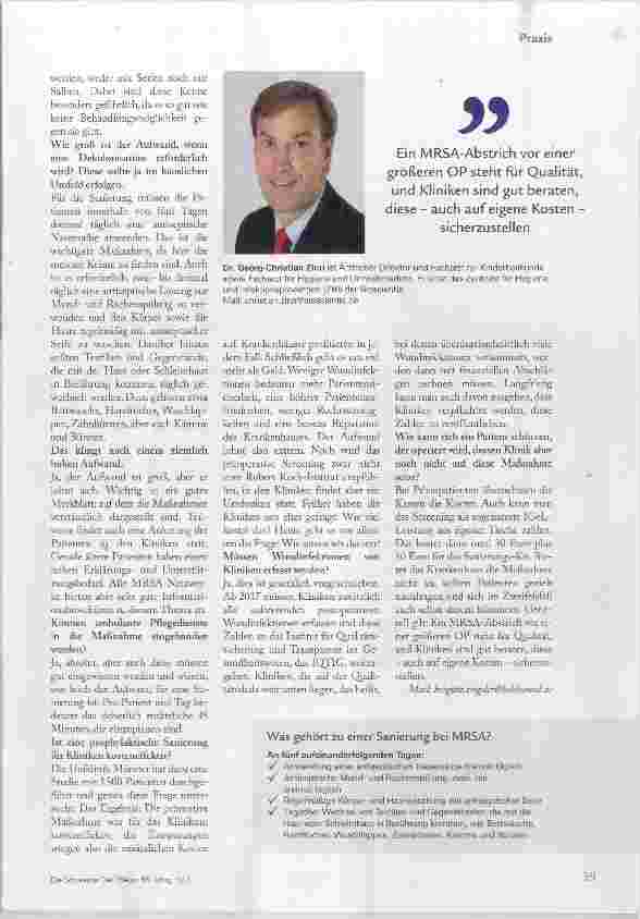 Vorschauseite 2: Vor einer OP sollte jeder getestet werden