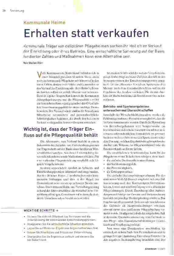 Vorschauseite 1: Erhalten statt verkaufen