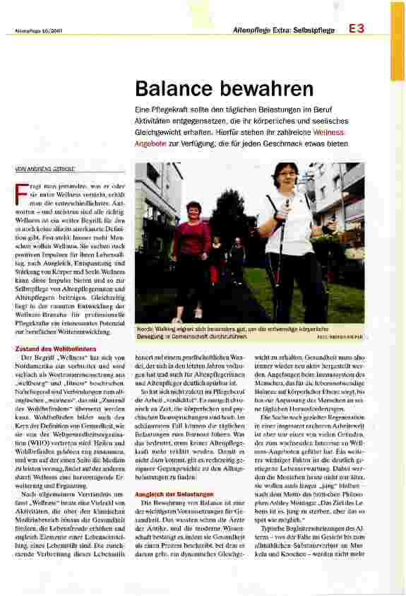 Vorschauseite 1: Balance bewahren