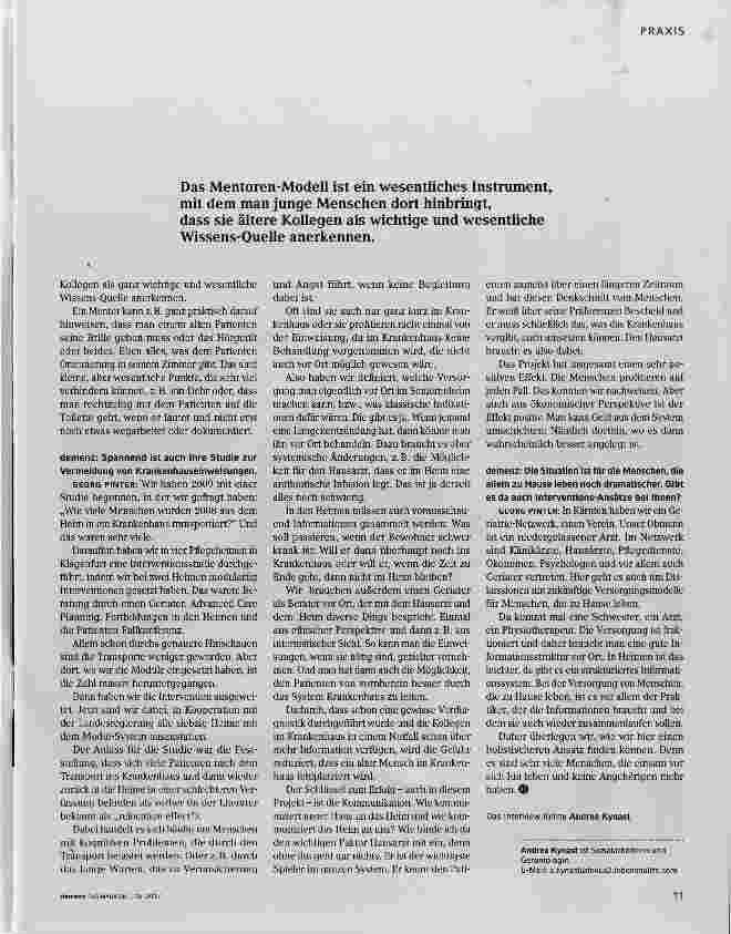 Vorschauseite 2: Wie lassen sich Krankenhauseinweisungen reduzieren oder gar vermeiden?