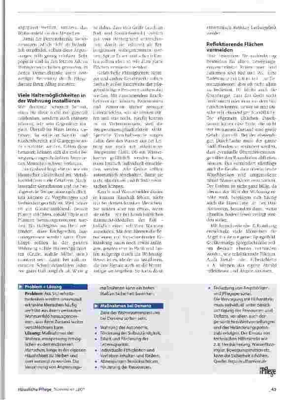 Vorschauseite 2: Die eigene Wohnung -Ort der Sicherheit