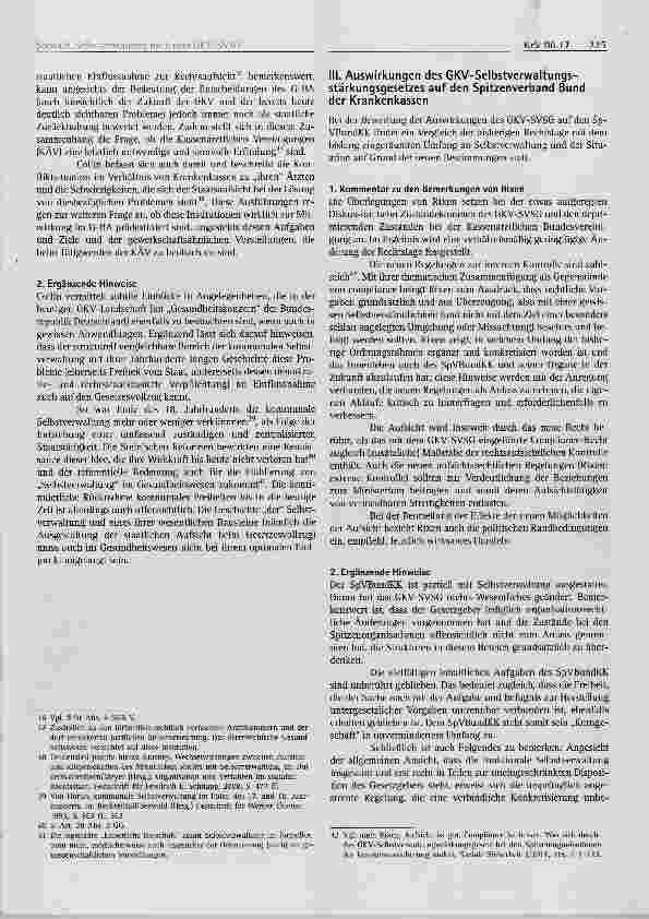 Vorschauseite 5: Selbstverwaltung nach dem GKV- Selbstverwaltungsstärkungsgesetz