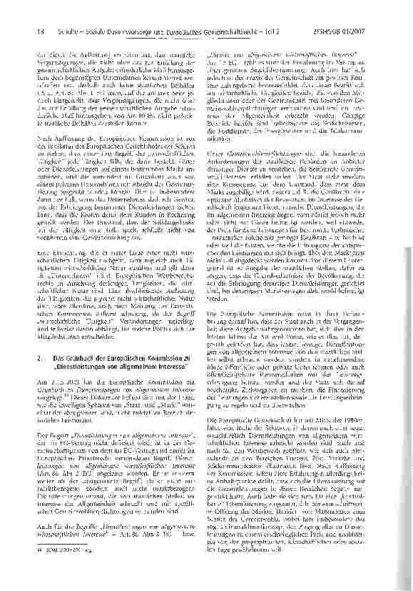 Vorschauseite 6: Soziale Daseinsvorsorge und Europäisches Gemeinschaftsrecht - Teil 2