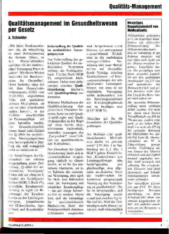 Vorschauseite 1: Qualitätsmanagement im Gesundheitswesen per Gesetz