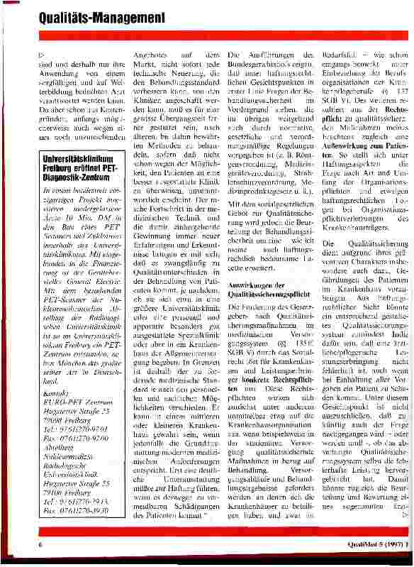 Vorschauseite 4: Qualitätsmanagement im Gesundheitswesen per Gesetz
