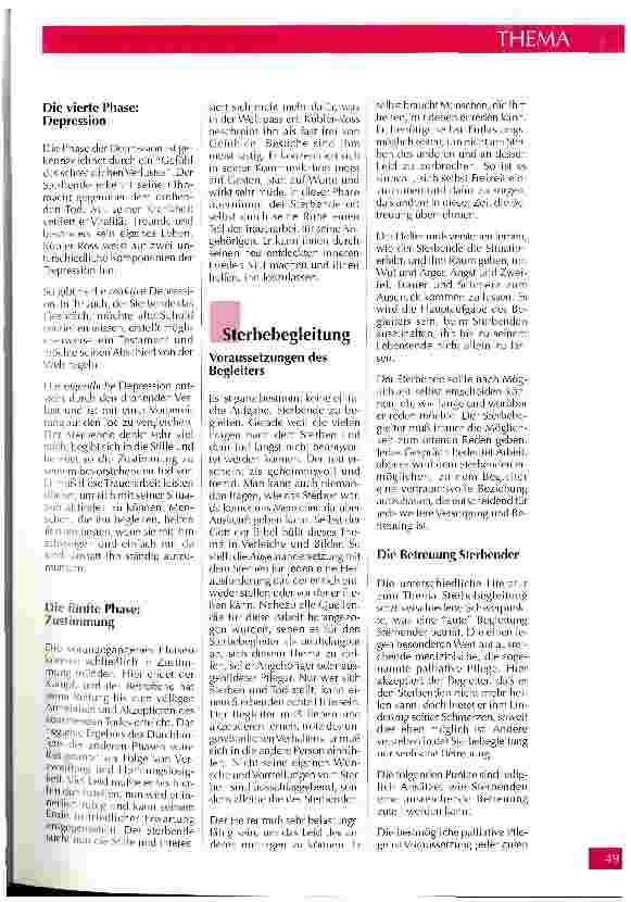 Vorschauseite 4: Das biblische Menschenbild als Richtschnur für Sterbebegleitung