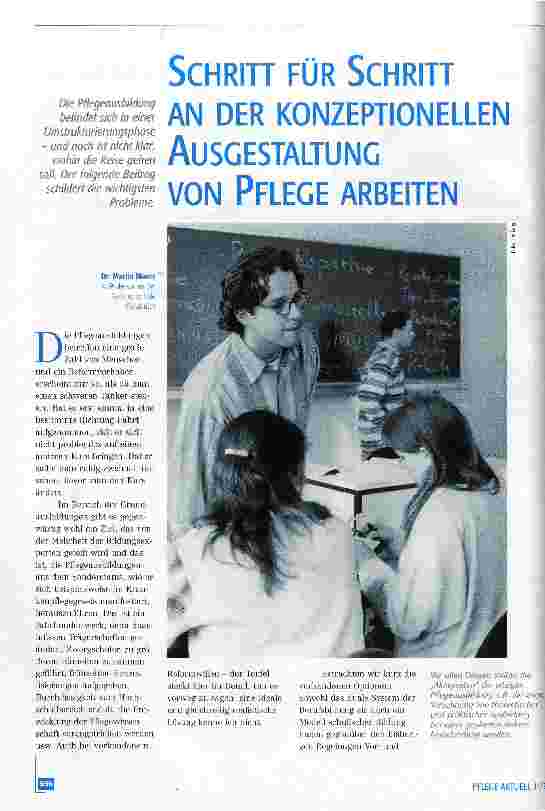Vorschauseite 1: Schritt für Schritt an der konzeptionellen Ausgestaltung von Pflege arbeiten