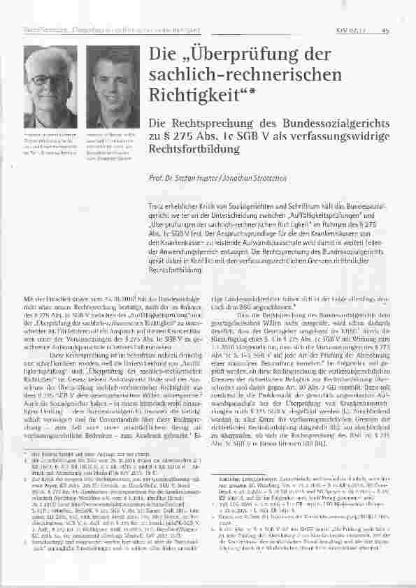 Vorschauseite 1: Die „Überprüfung der sachlichrechnerischen Richtigkeit