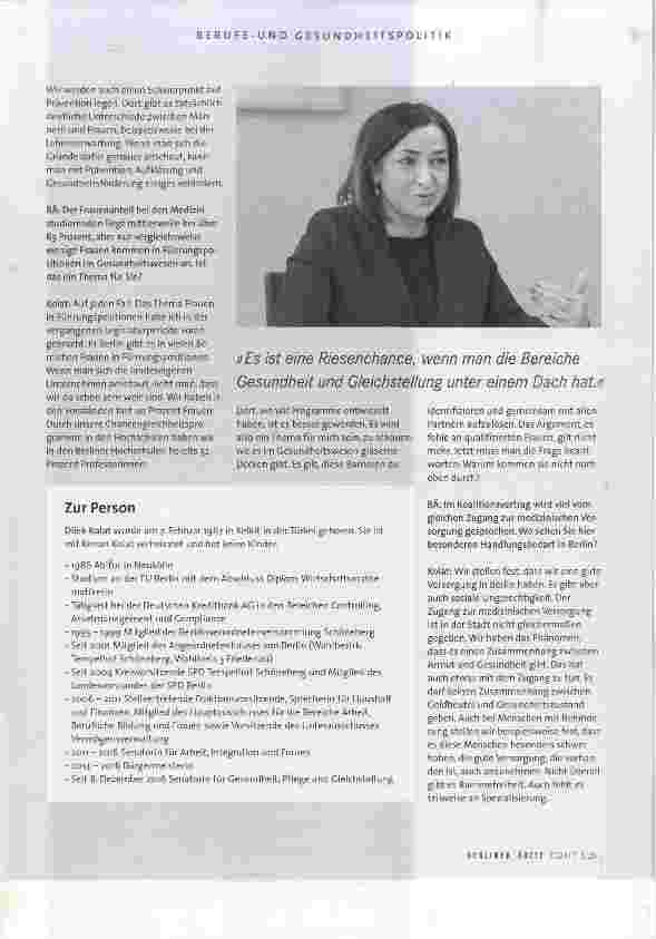 Vorschauseite 3: »Ich will das Gesundheitsressort gestalten, nicht nur verwalten«