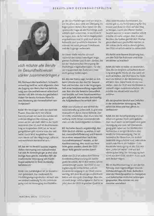 Vorschauseite 4: »Ich will das Gesundheitsressort gestalten, nicht nur verwalten«