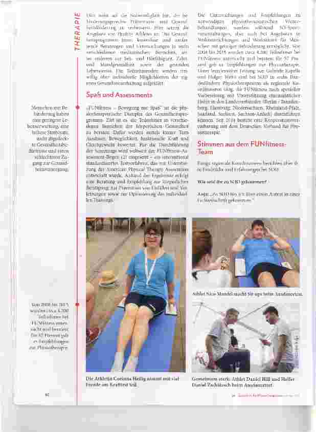 Vorschauseite 2: Physiotherapie bei den Special Olympics