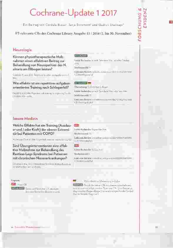 Vorschauseite 4: Physiotherapie bei den Special Olympics