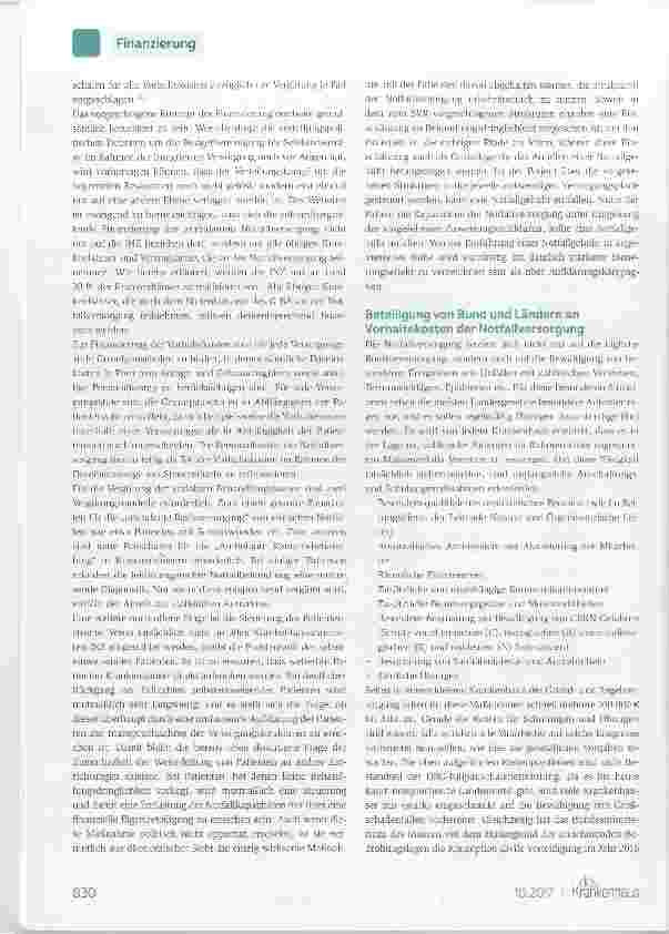 Vorschauseite 6: Notfallversorgung 2. 0: Reform von Organisation und Finanzierung
