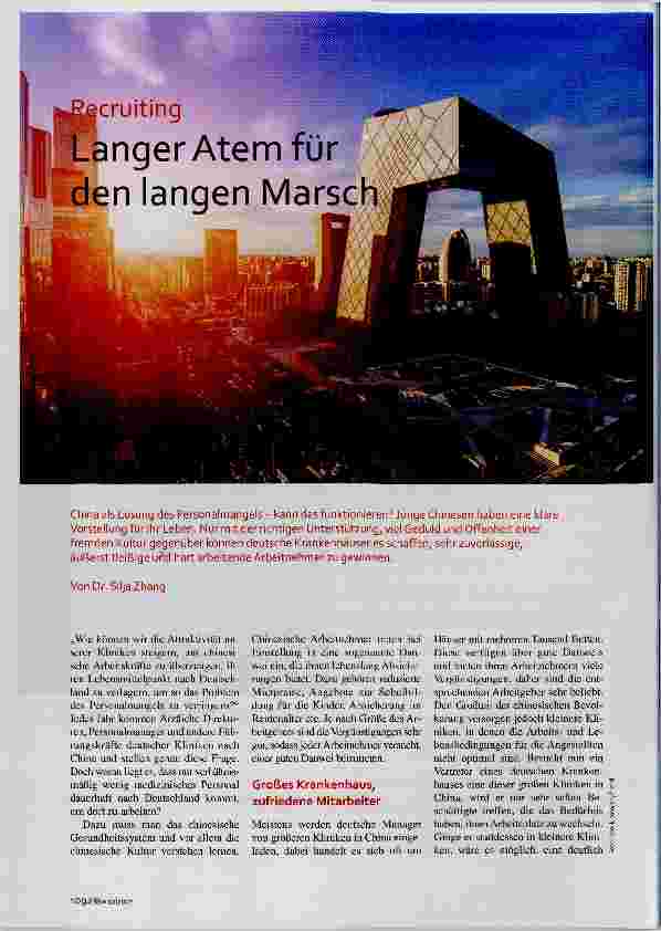 Vorschauseite 1: Lange Atem für den langen Marsch