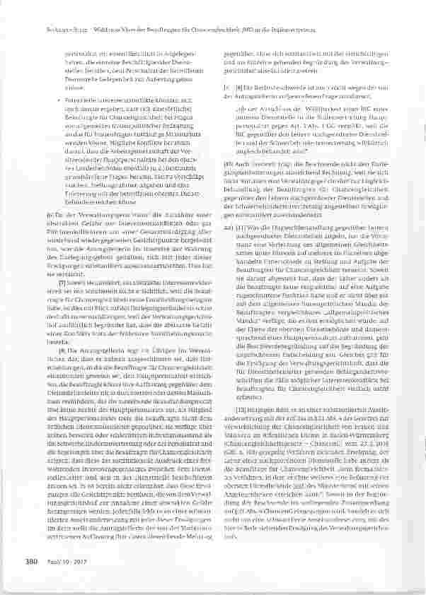 Vorschauseite 2: Wahlausschluss der Beauftragten für Chancengleichheit (BfC) in die Stufenvertretung