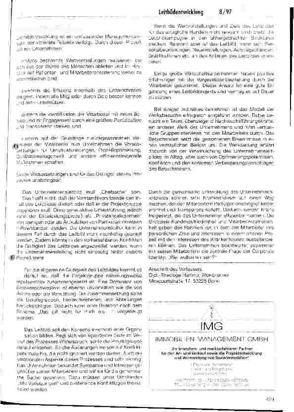 Vorschauseite 5: Identität und Wandel Strukturveränderungen und Entwicklung eines Leitbildes