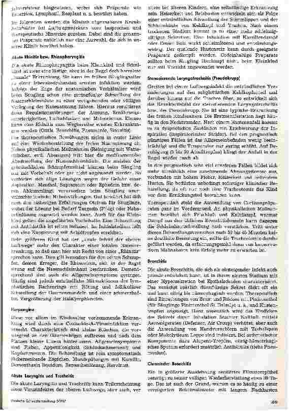 Vorschauseite 3: Der banale Infekt der Luftwege und seine Behandlung