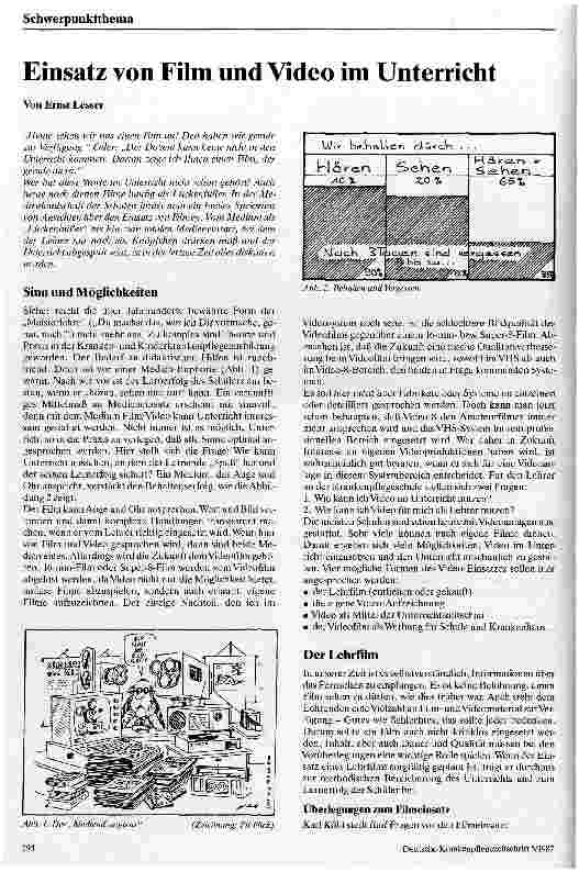 Vorschauseite 1: Einsatz von Film und Video im Unterricht