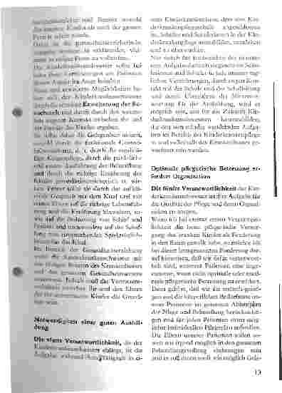 Vorschauseite 3: Grundsätzliche Verantwortung des Krankenpflegedienstes aus der Sicht der Kinderkrankenpflege