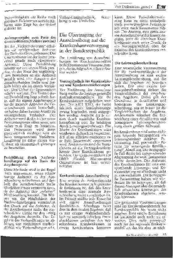 Vorschauseite 2: Ausschreibungen als Grundlage für ein Einkaufsmodell im Krankenhausbereich