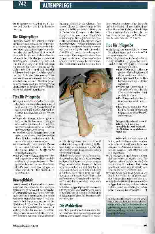 Vorschauseite 3: Die Alzheimer Gesellschaft informiert - Teil 2: Pflegebedürftigkeit läßt sich hinausschieben