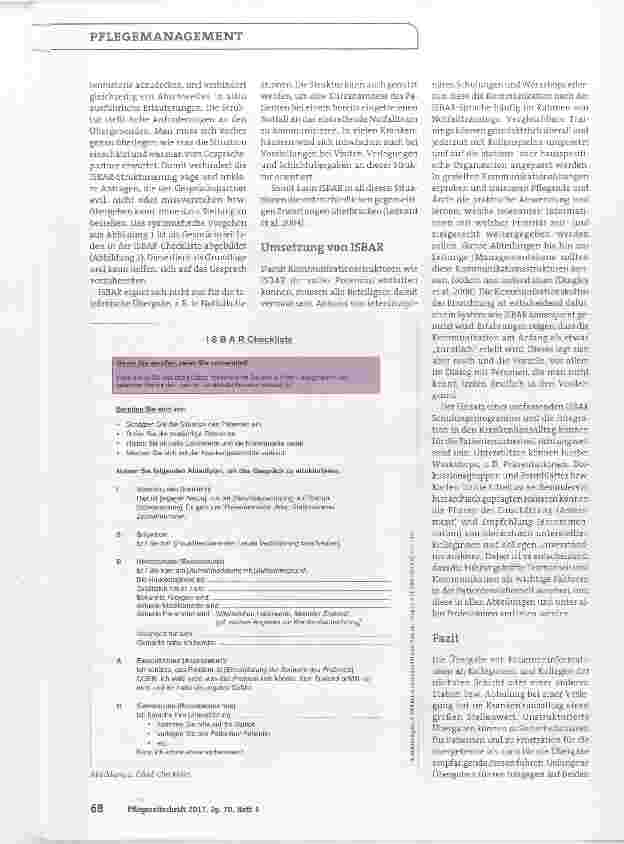 Vorschauseite 3: Strukturierte Übergaben in Routineund Notfallsituationen