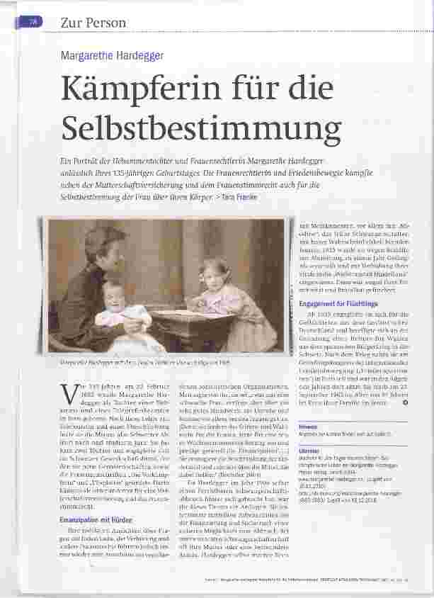 Vorschauseite 1: Kämpferin für die Selbstbestimmung