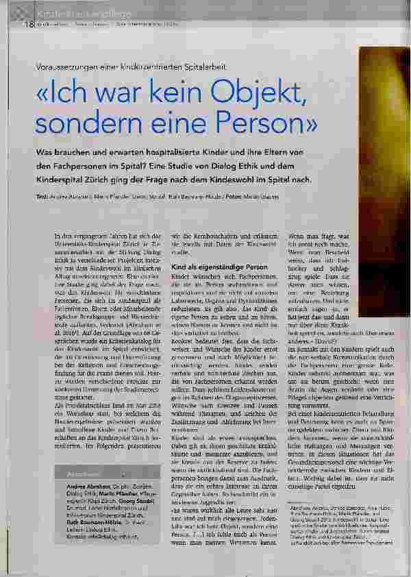 Vorschauseite 1: «Ich war kein Objekt, sondern eine Person»