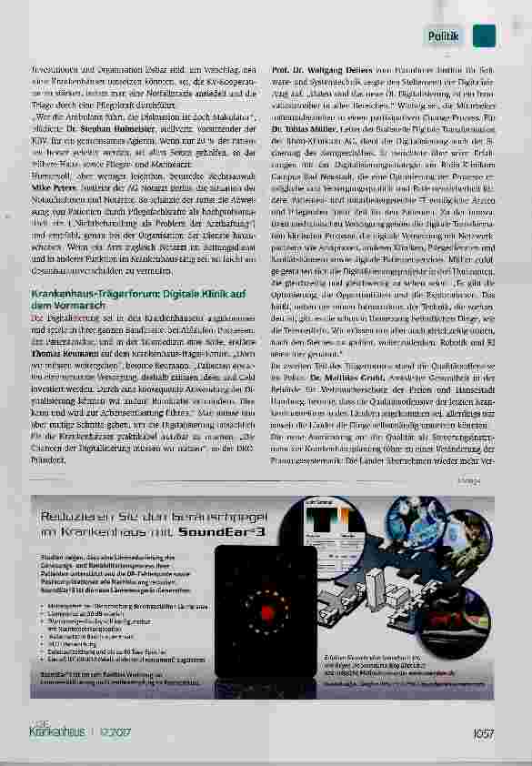 Vorschauseite 6: 40. Deutscher Krankenhaustag Was Krankenhäuser erwarten können