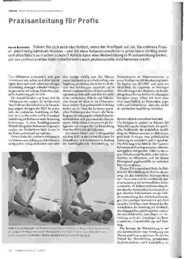 Vorschauseite 1: Praxisanleitung für Profis