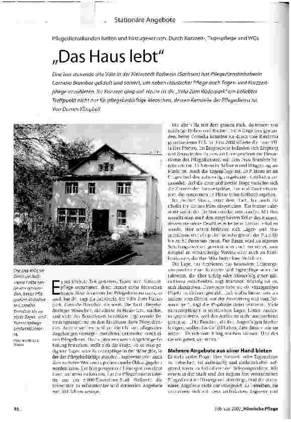 Vorschauseite 1: Das Haus lebt