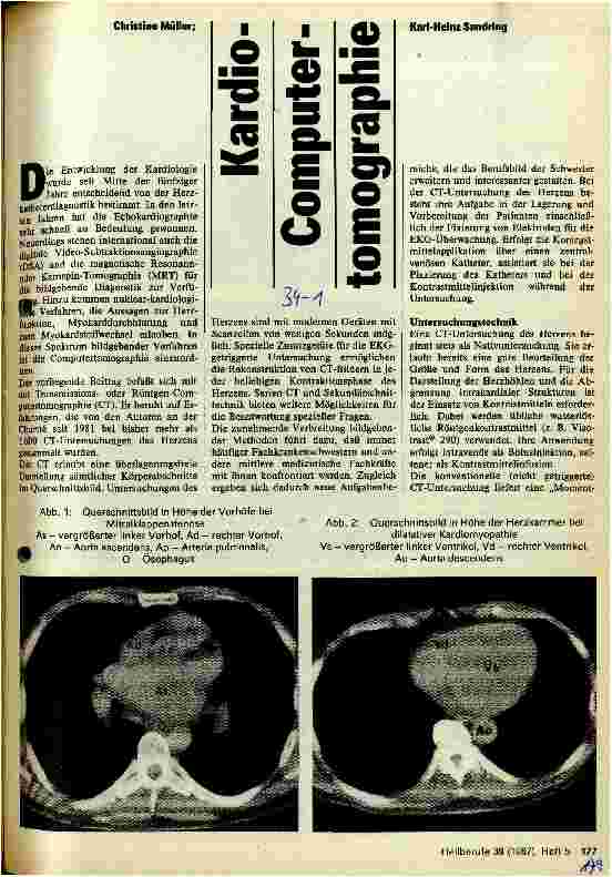 Vorschauseite 1: Kardio-Computertomographie
