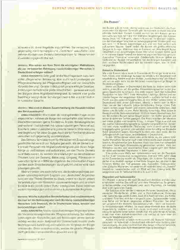 Vorschauseite 3: Über Demenz und Menschen aus dem russischen Kulturkreis