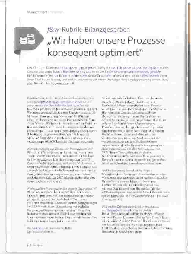 Vorschauseite 1: Wir haben unsere Prozesse konsequent optinniert
