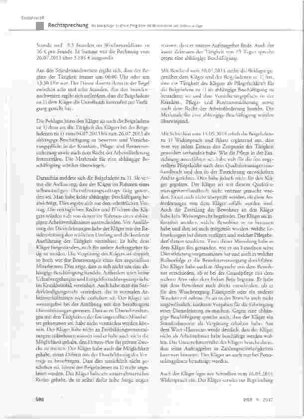 Vorschauseite 4: Ein Altenpfleger in einem Pflegeheim ist üblicherweise kein Selbstständiger