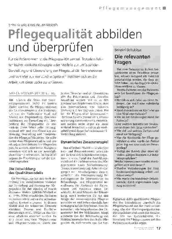 Vorschauseite 1: Pflegequalität abbilden und überprüfen