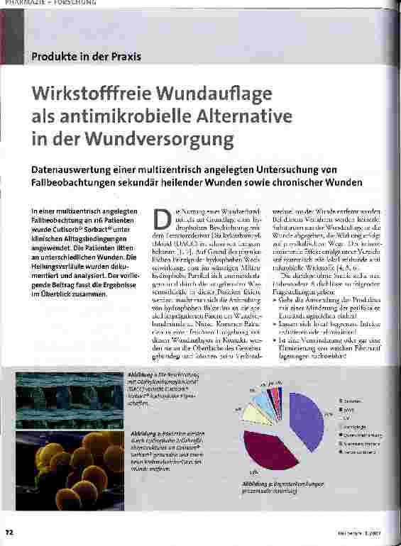 Vorschauseite 1: Wirkstofffreie Wundauflage als antimikrobielle Alternative in der Wundversorgung - Produkte in der Praxis