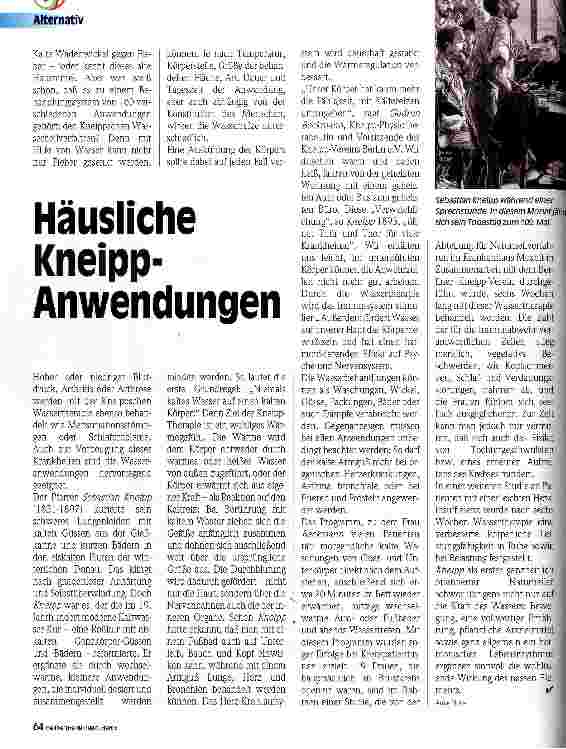 Vorschauseite 1: Häusliche Kneipp-Anwendungen