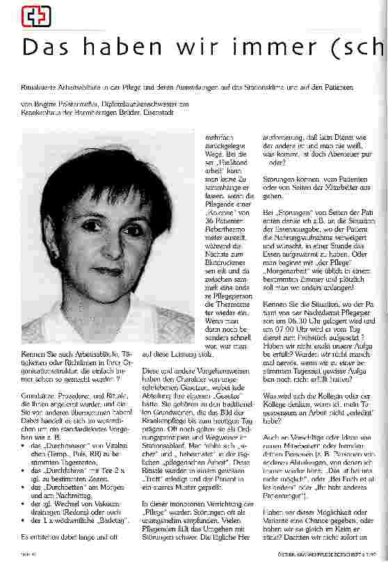 Vorschauseite 1: Das haben wir immer (schon) so gemacht! Ritualisierte Arbeitsabläufe in der Pflege und deren Auswirkungen auf das Stationsklima und auf den Patienten